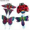 Colorful Pocket Kite Outdoor Fun Sports Kite Flying Easy Flyer Kite Toy For Kids 5