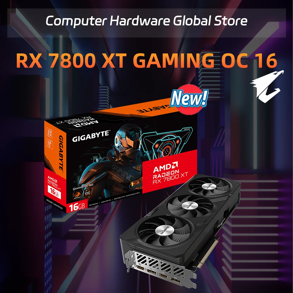 グラフィックボード・グラボ・ビデオカード GIGABYTE Radeon RX7800XT GDDR6 16GB Amazon | GIGABYTE Radeon / RX7800XT 搭載 グラフィックボード
