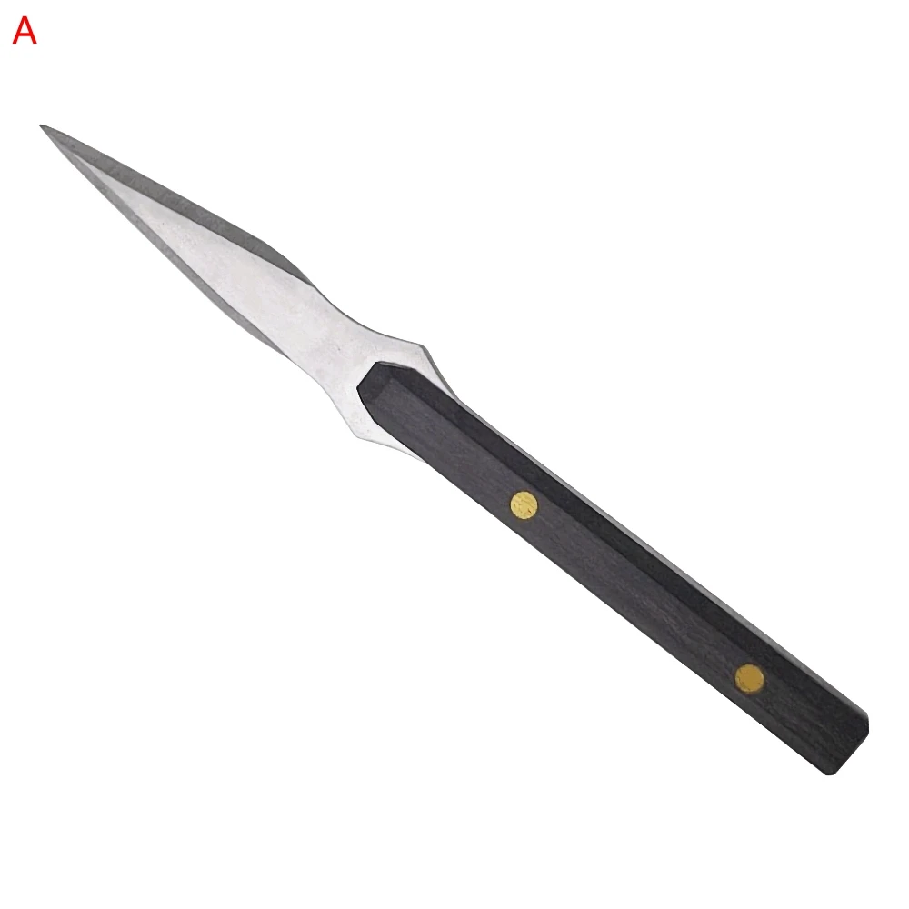 1PCS Stainless Steel Ebony Chinese Puer Tea Needle Cutter Damascus Tea Knife Delicate Cutter For Home Tearoom Store Tools