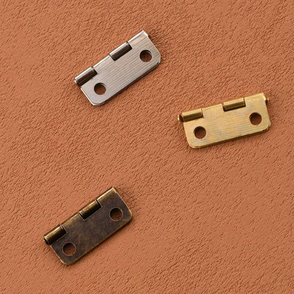 New Chinese 6-point fillet antique bronze iron flat hinge wooden box hinge packaging 18*15mm