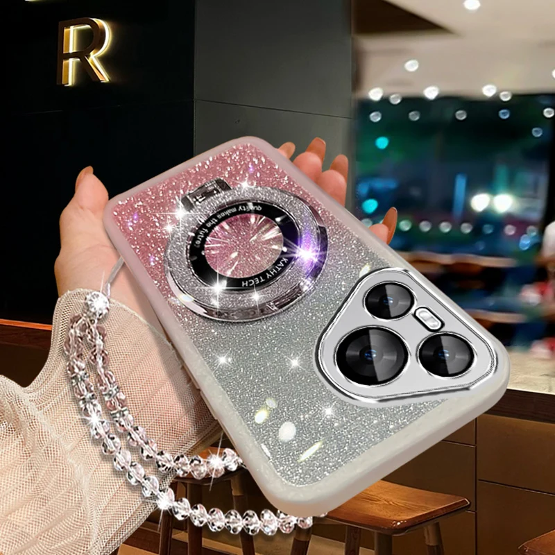 Glitter Crystal Bracelet Phone Holder Case Cover