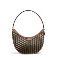 Sacs de créateurs de luxe pour femme, mode 2026, sac à bandoulière demi-lune monogramme, sac bandoulière à imprimé géométrique exquis 1