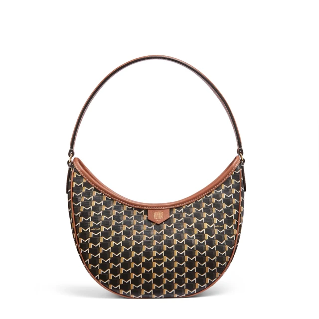 Sacs de créateurs de luxe pour femme, mode 2026, sac à bandoulière demi-lune monogramme, sac bandoulière à imprimé géométrique exquis 1
