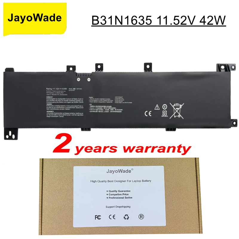 

JayoWade New B31N1635 Laptop Battery For ASUS VivoBook Pro 17 A705U N705U A705UA X705U X705UA X705UB X705UF X705UV X705UN X705UQ