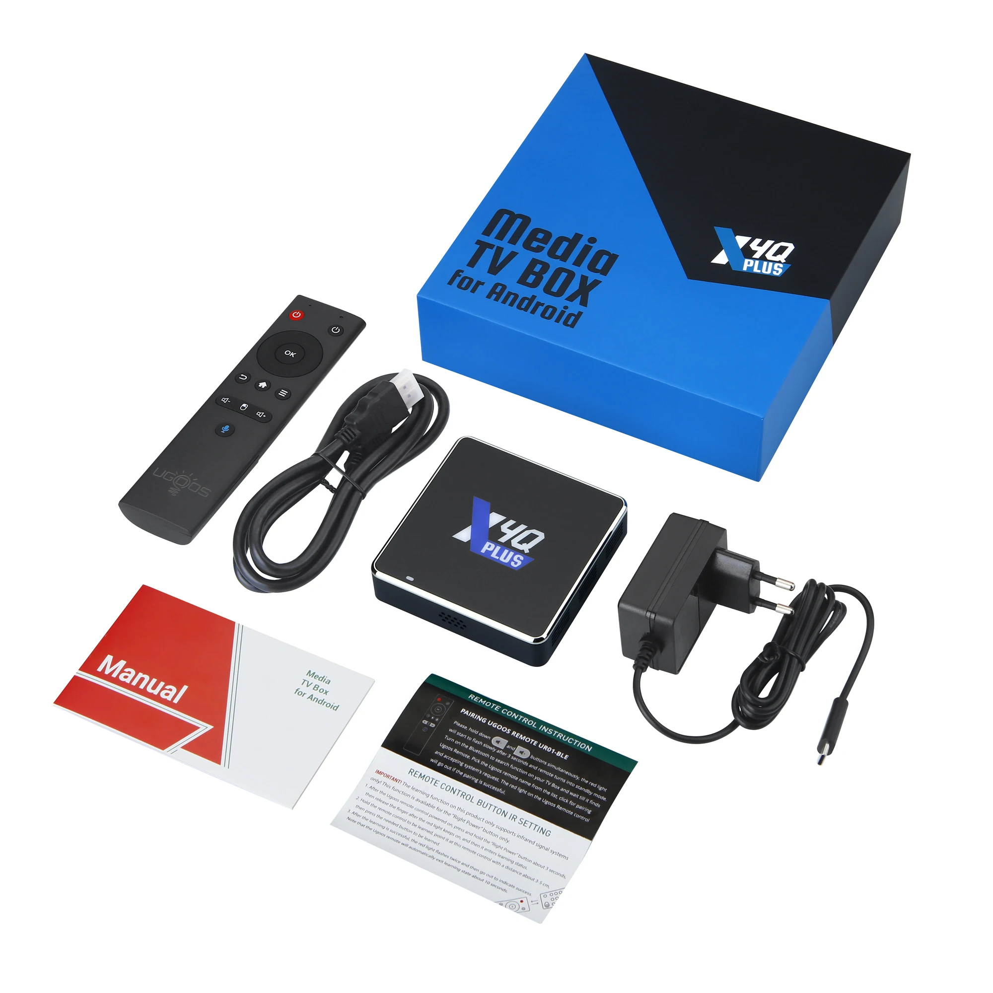 UGOOS X4Q Pro 4GB 32GB Amlogic S905X4 ȵ̵ 11 Ʈ TV ڽ, BT4.0 1000M 4K ̵ ÷̾ Widevine L1 Google  Է AV1
