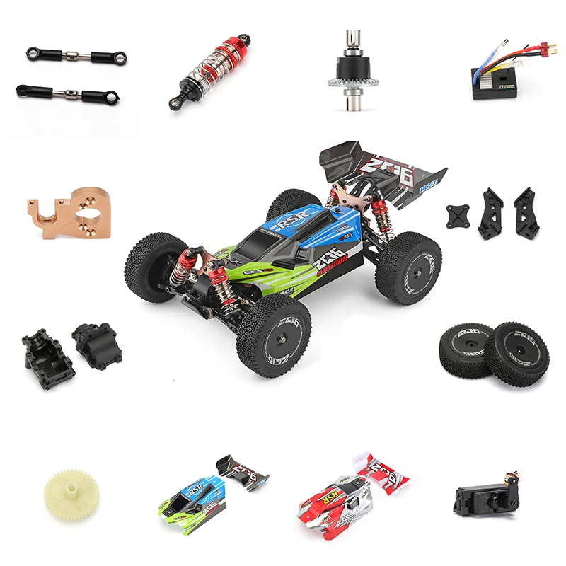 

WLtoys 144001 1/14 запасные части для радиоуправляемых автомобилей нижний корпус автомобиля редуктор мотора крышка амортизатора пластиковая шина