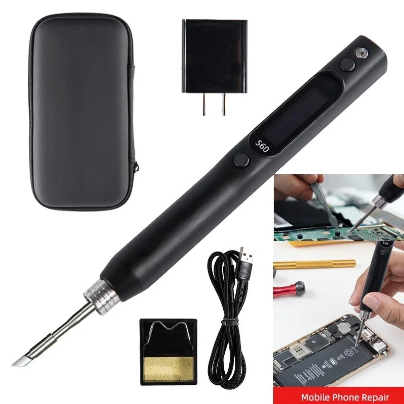 NEW S60 Nano Soldering Iron Compatible With C115 C210 Solder Tips For Precision Electronic Equipment Mobile Repair Anti-static