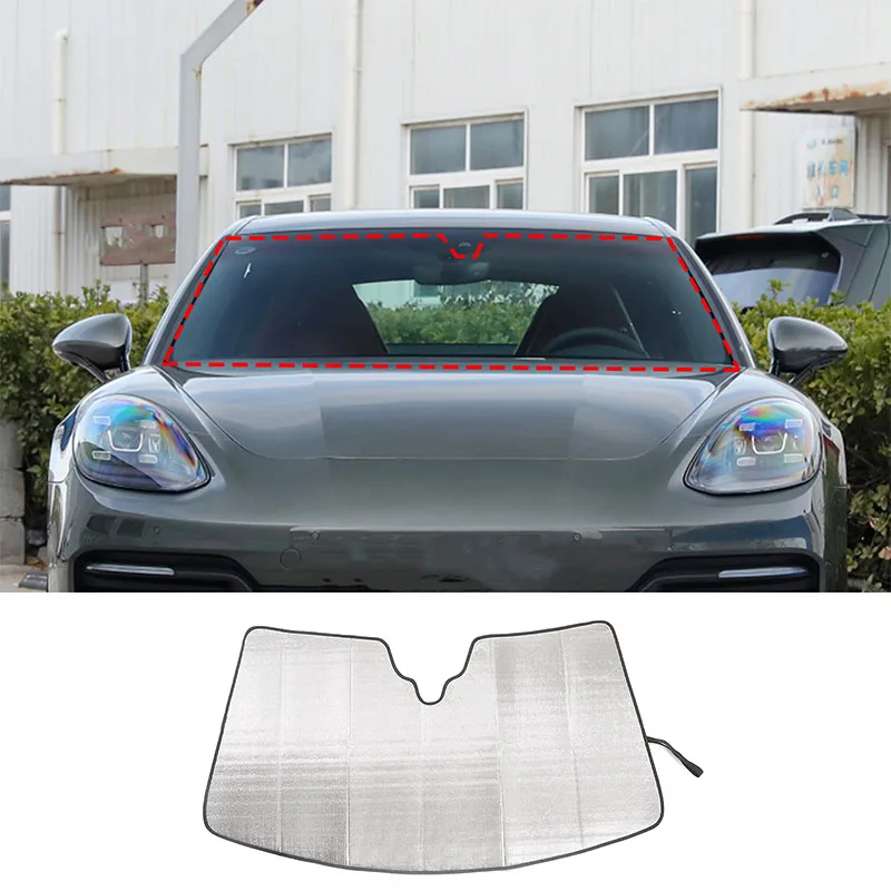 

For Porsche Panamera 2017-2023 aluminum foil Car Windshield Sunshade UV Shield Block Cover Aluminum Foil Interior Accessories