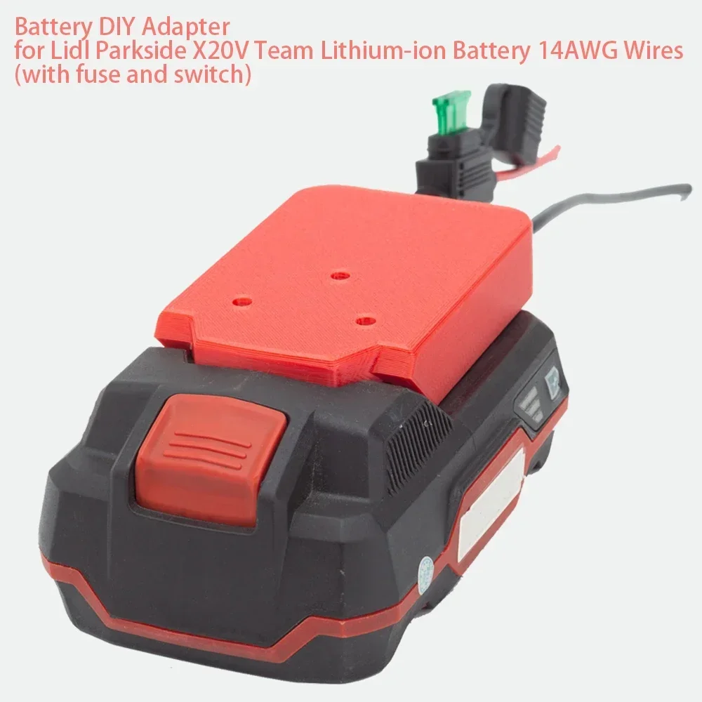 Battery DIY Adapter for Lidl Parkside X20V Team Lithium Battery 14AWG Wires（with fuse and switch） mini rc drone with dual camera 4k gesture control rc quadcopter with dazzle light trajectory flight dual camera 4k 2 battery