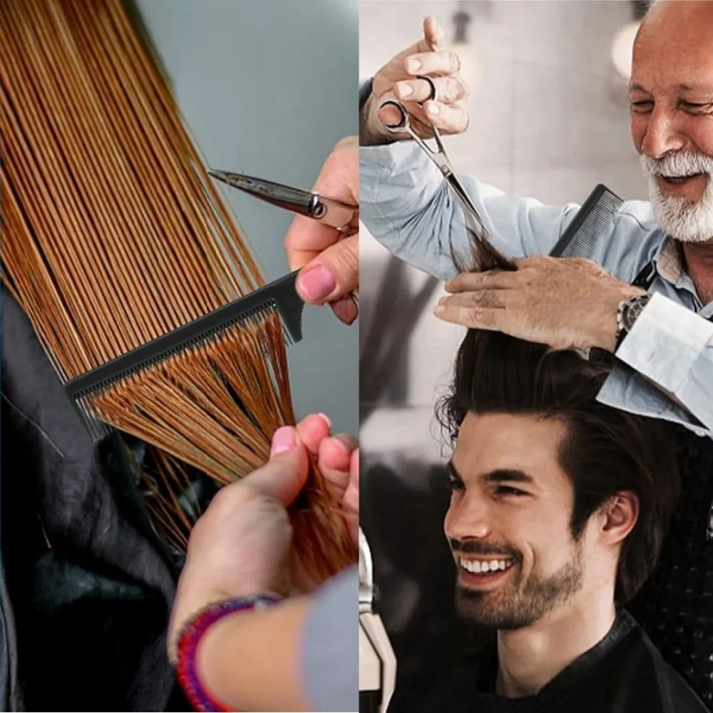 3pcs Hairdressing Tools Pointed Tail Comb Dual Head Eyebrow Brush Triple Row Comb Coiler Hair Salon Styling Comb