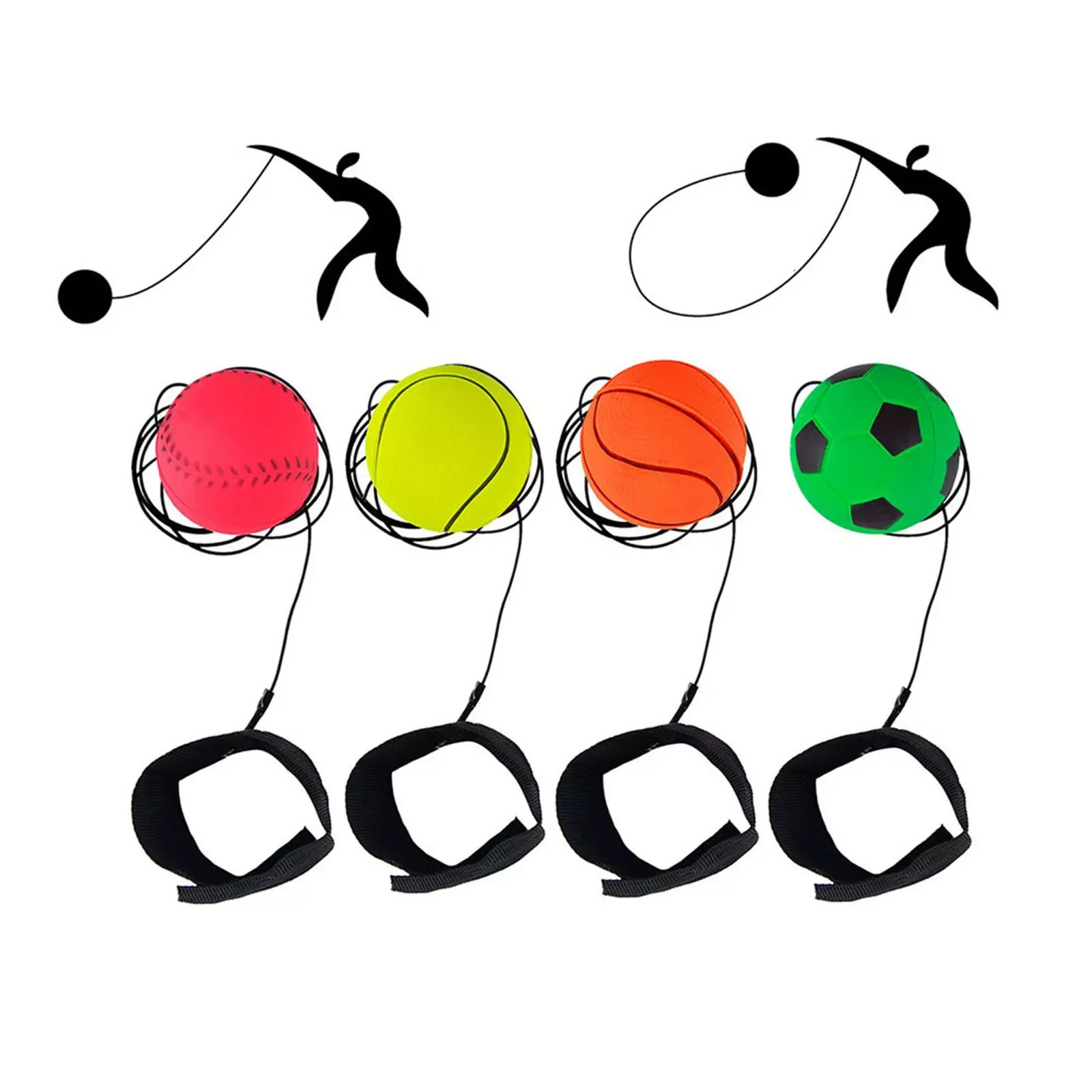 Baseball At A String High Elastic Bounce Back With String Wrist Ball Exercise Ball Coordination User-Friendly