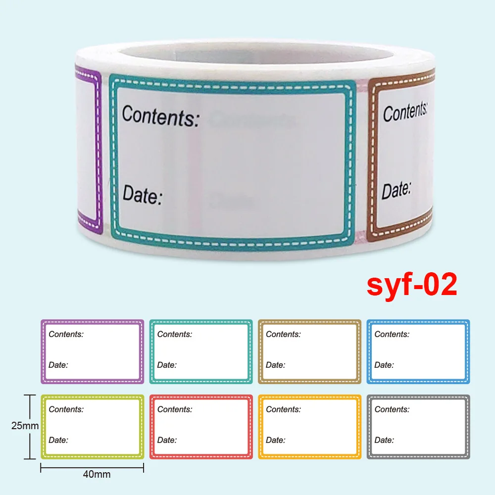 

1 Roll Self-Adhesive Removable Freezer Refrigerator Food Storage Paper Sticker Labels White Date Stickers for Home Storage Tags