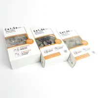 100Pcs/Box Ethernet Cable Cat5e RJ45 Plug Connector - Gold Plated, Cat5 Network Crystal Head for Stable Gigabit Ethernet. 3