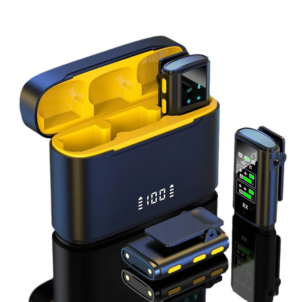 

Беспроводной петличный микрофон для DSLR-камер/iPhone/Android/Live с зарядным чехлом