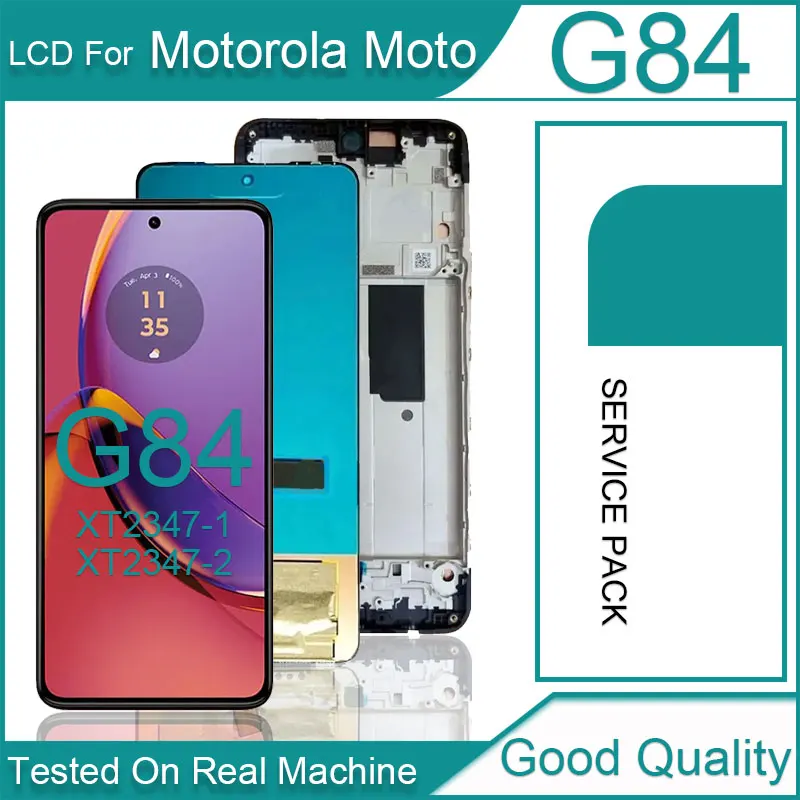 

6.5" Original Display For Motorola Moto G84 XT2347-1 XT2347-2 LCD Touch Screen Digitizer Assembly Replacement Screen With Frame