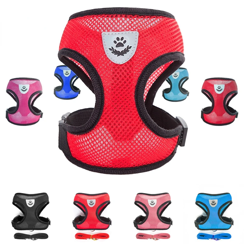 Nylon Breathable Mesh Dog Harness and Leash Set Dog Cat Vest Harness for Small Dogs Kitten Cat Accessories Pet Supplies Nylon Breathable Mesh Dog Harness and Leash Set Dog Cat Vest Harness for Small Dogs Kitten Cat Accessories Pet Supplies