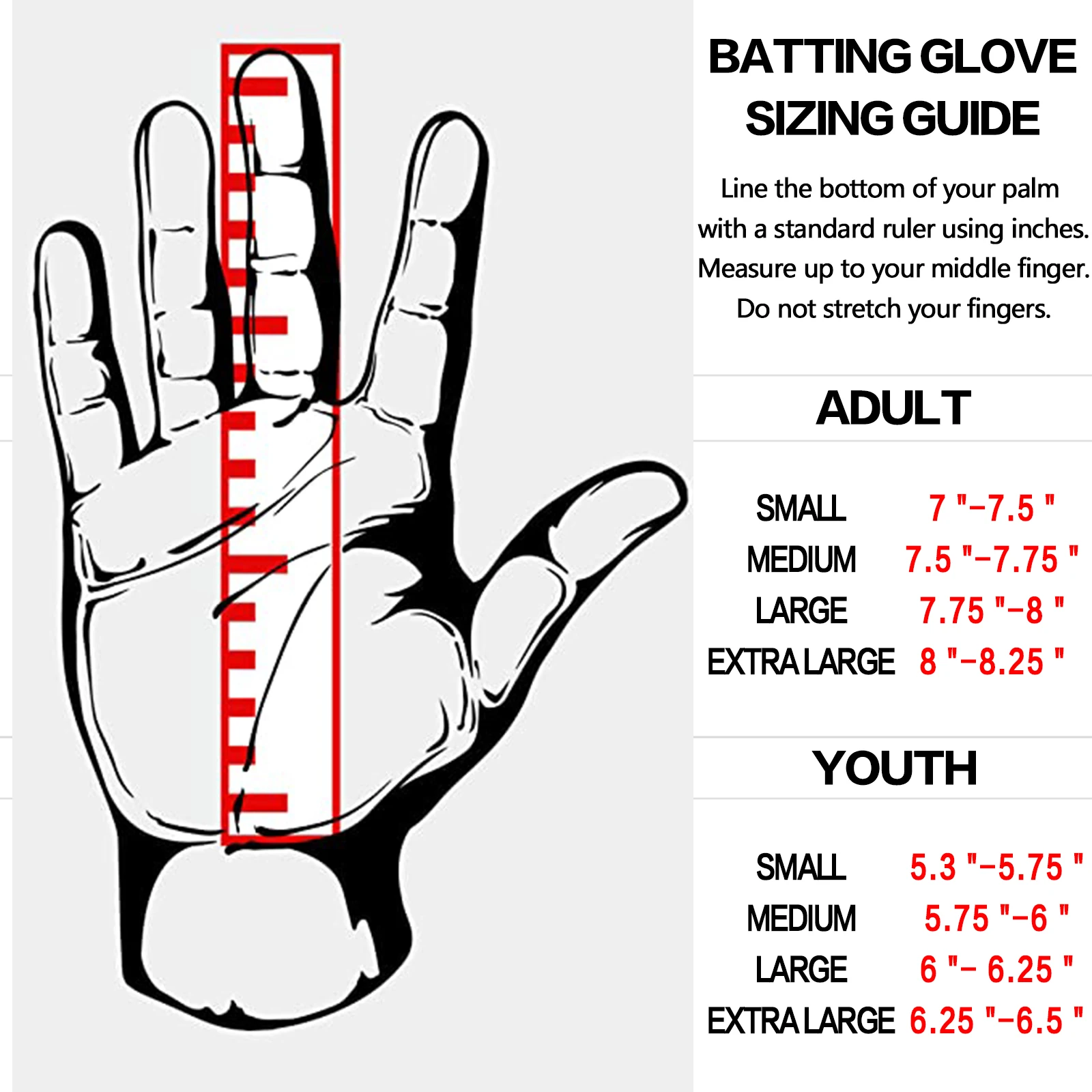 Leather Baseball Softball Batting Gloves 2