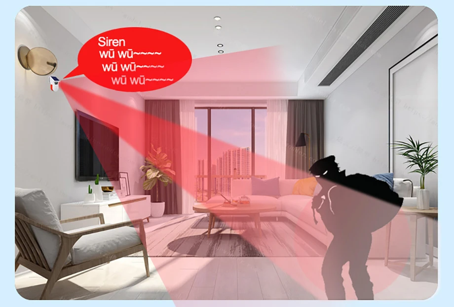 Microwave Solar PIR Sensor Welcome Ring Doorbell Infrared Motion Alarm Detector