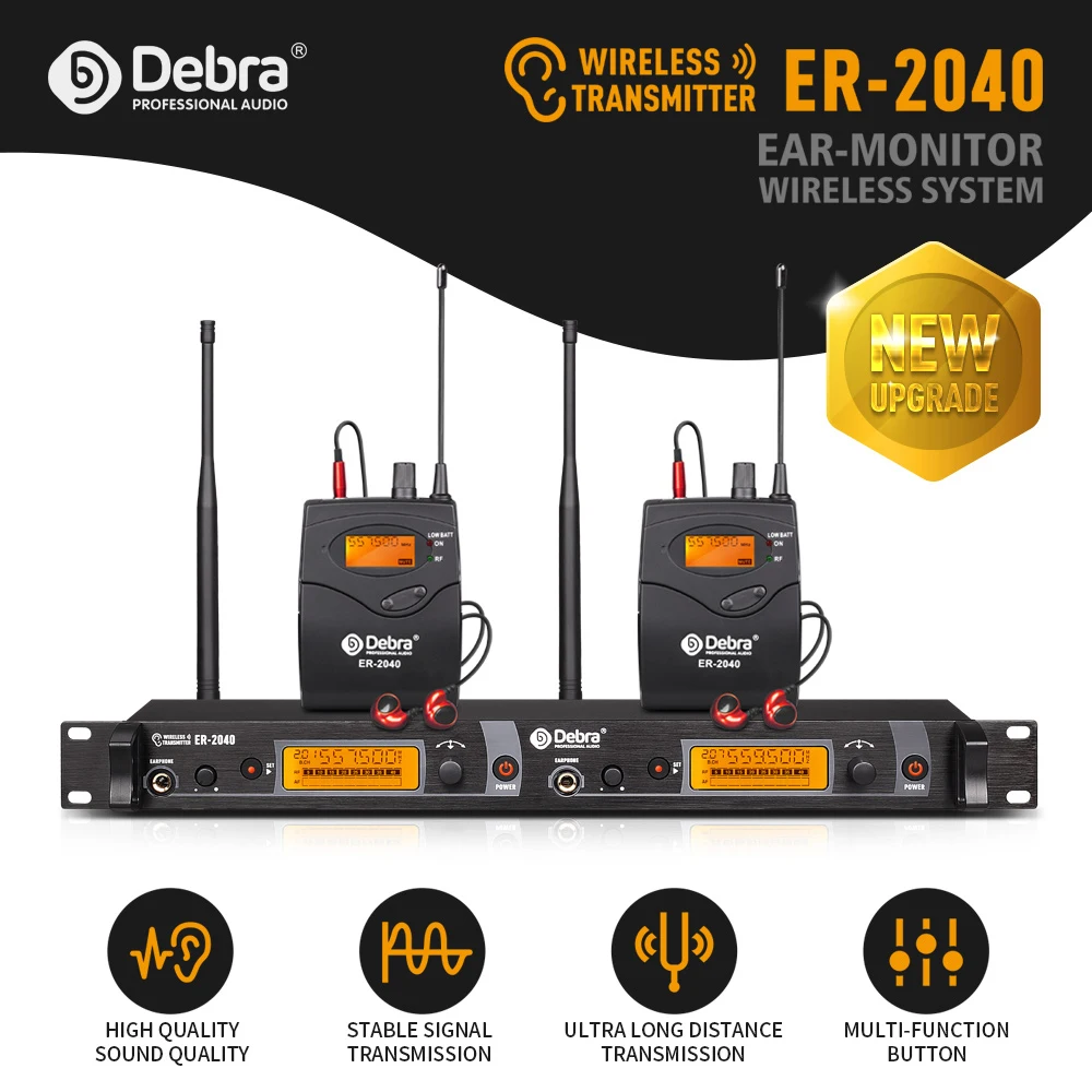 ER-2040 Professional Monitoring System Long-Distance Transmission Headphone Monitoring Suitable For Stage Singing Karaoke