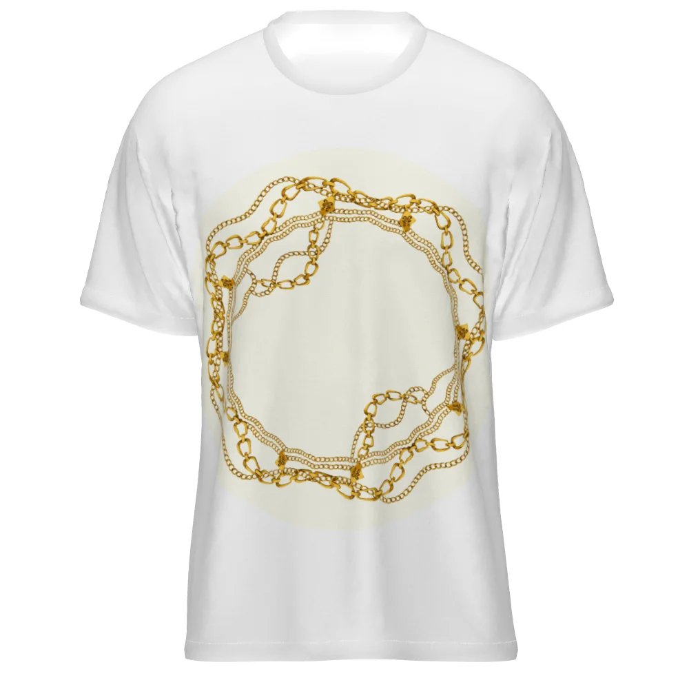 

Camiseta de la serie de cadenas para hombre y mujer, ropa informal con estampado 3D, estilo Harajuku, ropa de calle, tops, noved