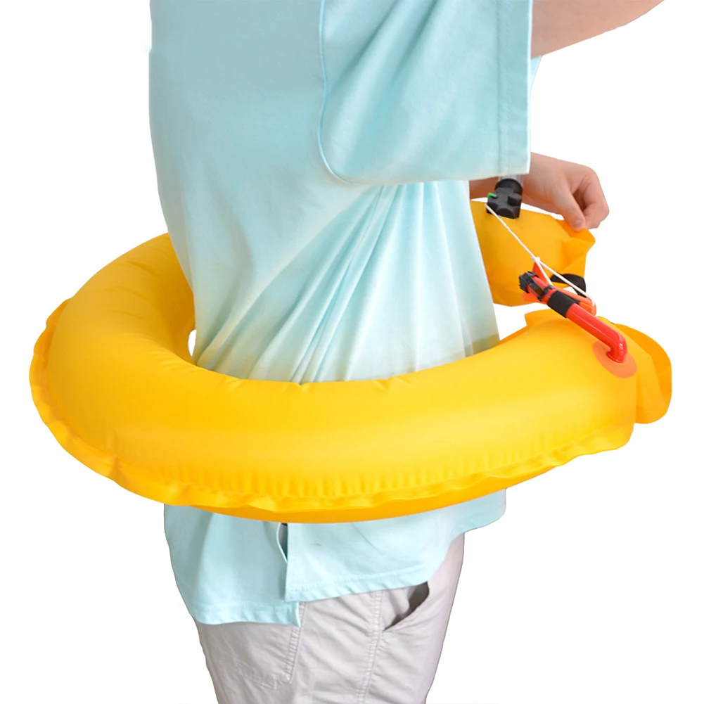 Adult Automatic Inflatable Fishing Life Jacket Belt Large Buoyancy Adult Portable Car Emergency Life Buoy Bag w/Reflective Strip