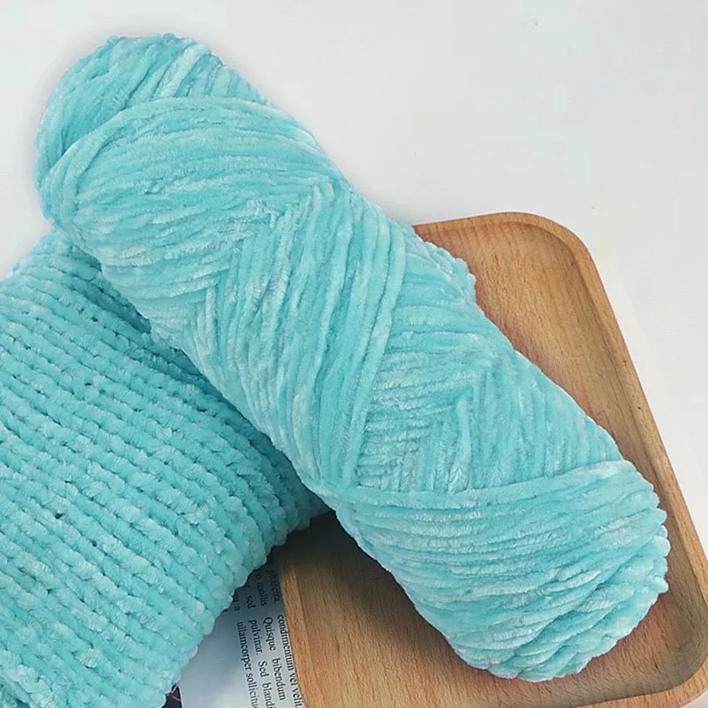 Luxurious Chenille Soft Velvet Yarn for Knitting and Crochet Projects