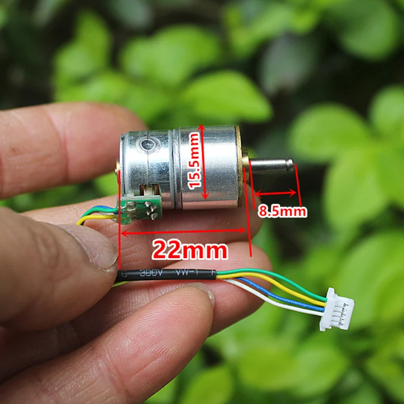 15Mm X 22Mm Mini Precision Full Metal Gearbox Gear Stepper Motor 2-Phase 4-Wire Micro Stepping Gear Reducer Motor Fai Da Te Robot Car