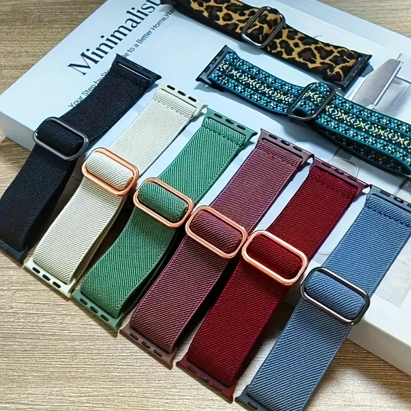 Durable Nylon Elastic Strap for Apple Watch - Versatile Size Options, Stylish and Comfortable Design
