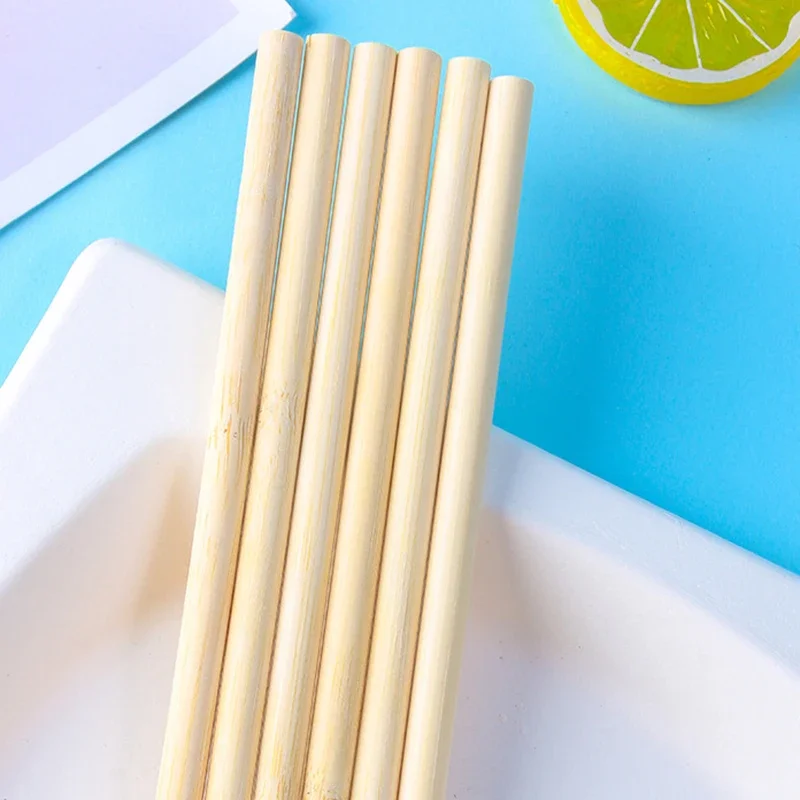 Drinking Straws 5/10pcs Reusable Bamboo for Bar Party