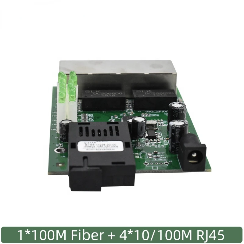 100M Fiber Optic Media Converter with Good Price PCBA good quality 8 chs optic audio fiber converter for security