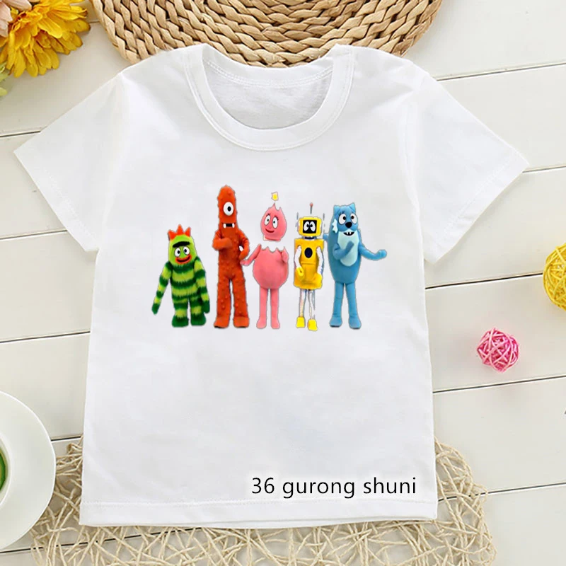 Banana In Pyjama Cartoon Print Tshirt Girls/Boys Harajuku Kawaii Kids Clothes Funny White T Shirt Children'S Clothing T-Shirt 5