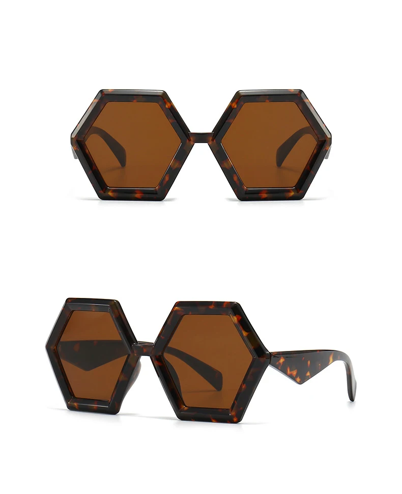 56880 neue Polygon Farbverlauf Sonnenbrille Frauen Mode große Retro Sonnenschutz Spiegel im Freien Schutzschirme uv400 – Detail 17