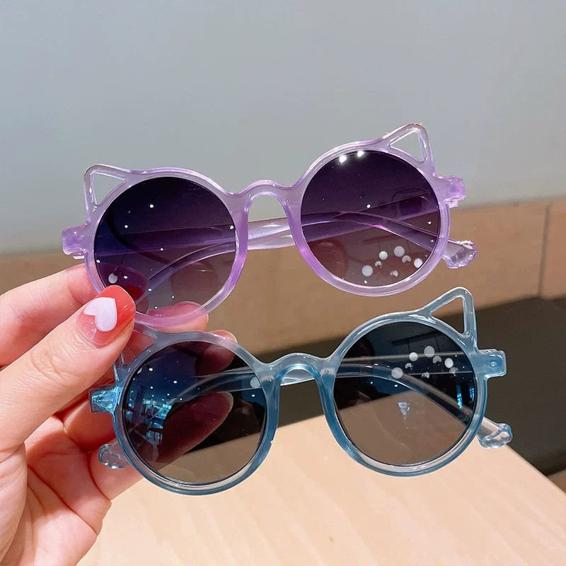 Girls Boys Cute Animal Cartoon Ears Sunglasses Outdoor Sun Protection Children Lovely Sunglasses Protection Classic Kids Gift