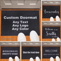 Personalized Doormat Entrance Welcome Mats Hallway Doorway PVC Rugs Custom Floor Mat Carpet Dust Proof Any Color Any Logo 2