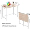 27.5" Mobile Small Rolling Computer Desk, Folding Laptop Cart Table with Wheels, Portable Office Desk for Small Sp 3