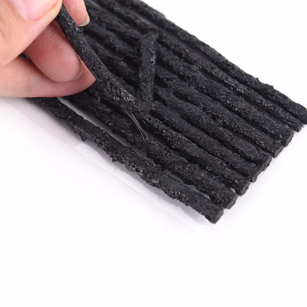 50Pcs Tubeless Tire Tyre Puncture Repair Strip String Tubeless Tyre Repairing Rubber Strips Tire Repair Car Bike Motorcycle