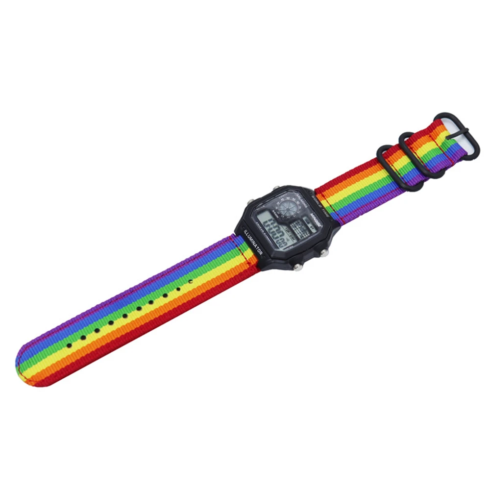 Фото Ремешок для часов для casio W-800H W-S200H W-735H, ремешок для часов из нейлона для Casio W735H W800H WS200H AEQ110W, ремешок на запястье №1