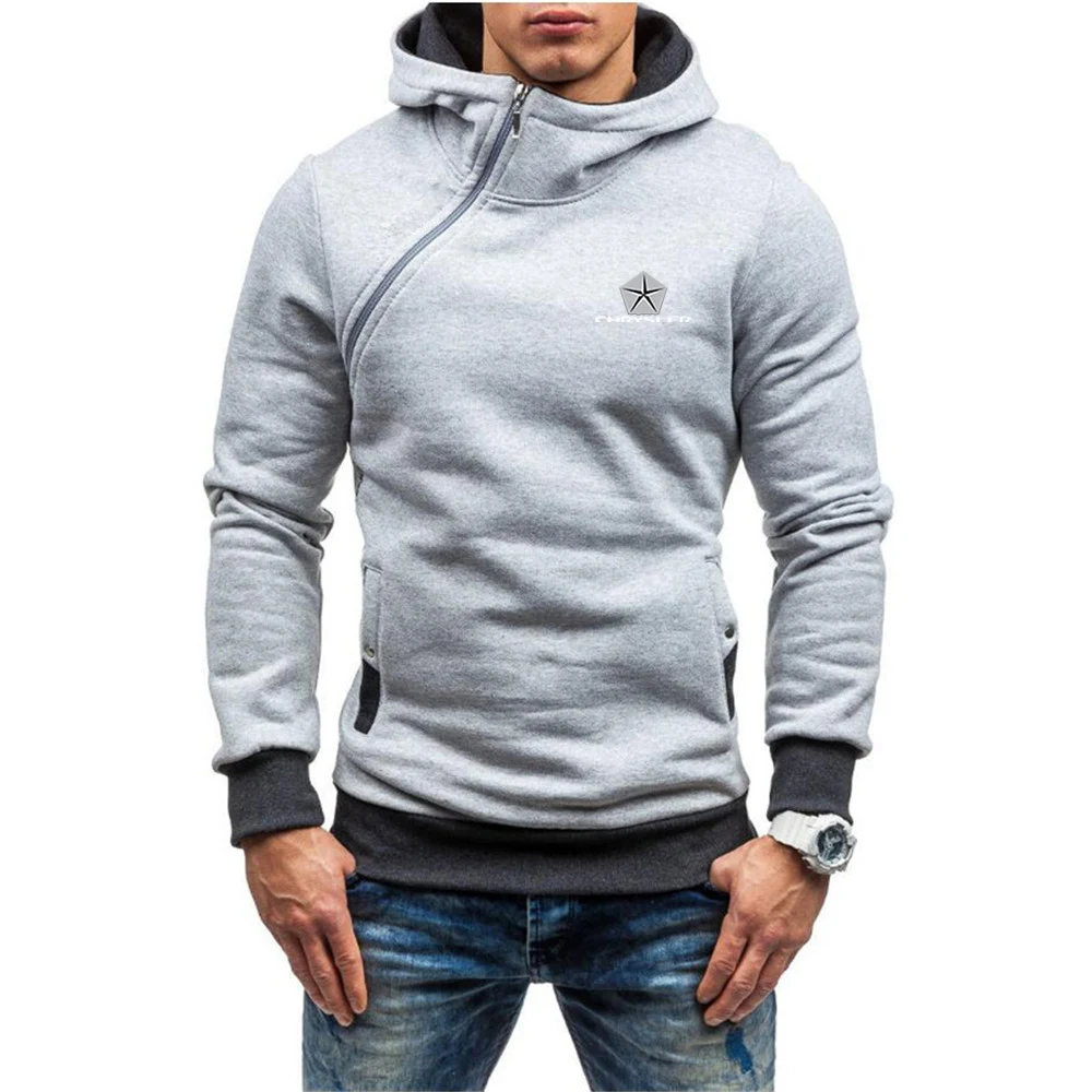Chrysler spring and autumn 2023 new Prining hoodie men's fashion personality Harajuku five-color sweater top.