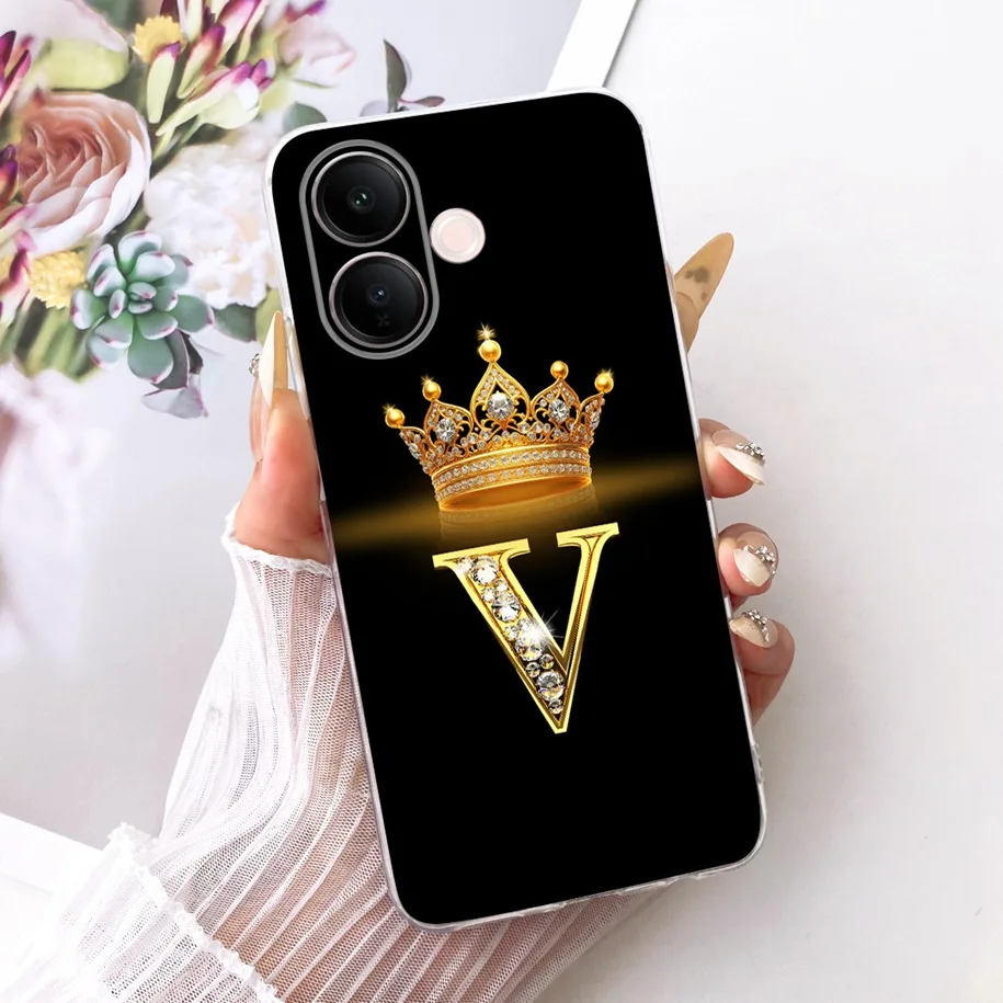 Cute Letters Crown Soft Slim Silicone Back Cover Case - Enhanced Protection with Stylish Design