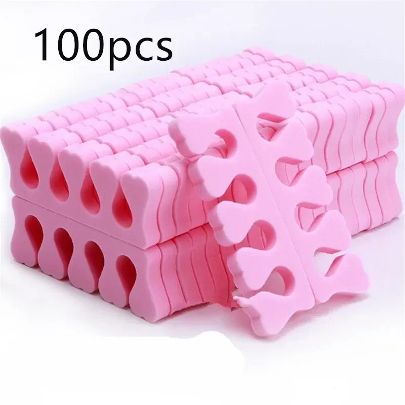 Pink Sponge Nail Art Toe Separators Fingers Feets Sponge Soft Gel Polish Manicure Pedicure Pack Beauty Tools nail art tools toe separators finger toe separator 100Pcs =50 Pairs