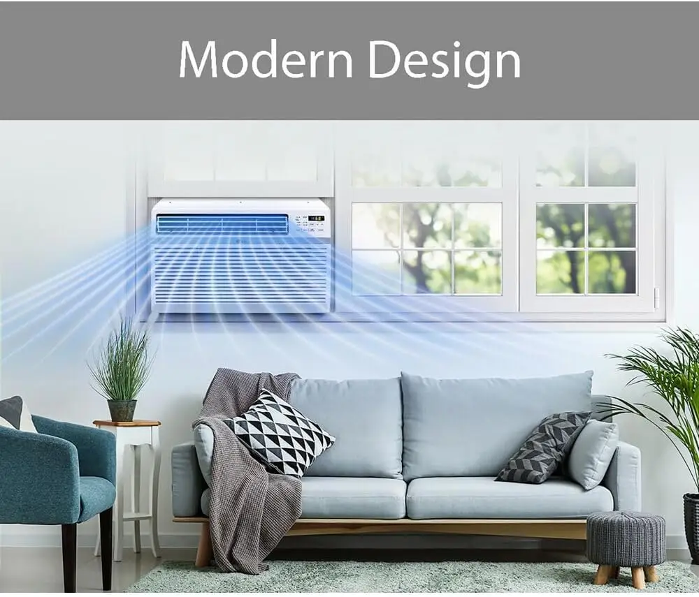 8,000 BTU Window Air Conditioner, 115V, Cools 340 Sq.Ft. for Bedroom, Living Room, Apartment, Quiet Operation 4