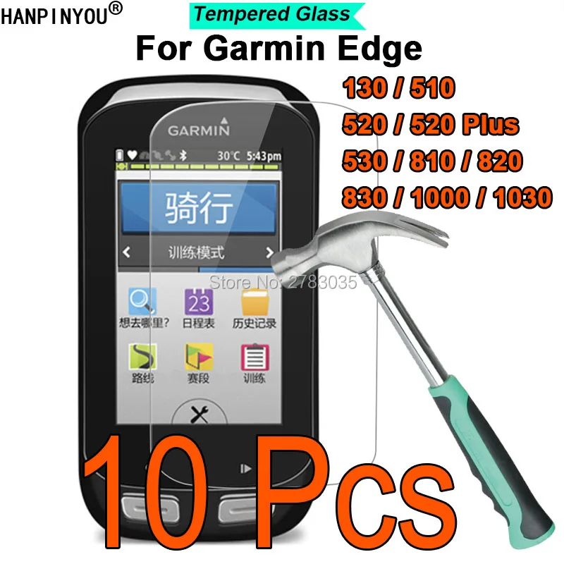 

10 Pcs/Lot For Garmin Edge 130 520 Plus 530 820 830 1000 1030 2.5D Ultra-thin Toughened Tempered Glass Film Screen Protector