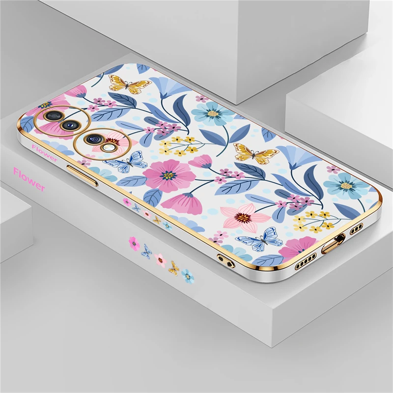 Floral Silicone Soft Pattern Phone Case Cover
