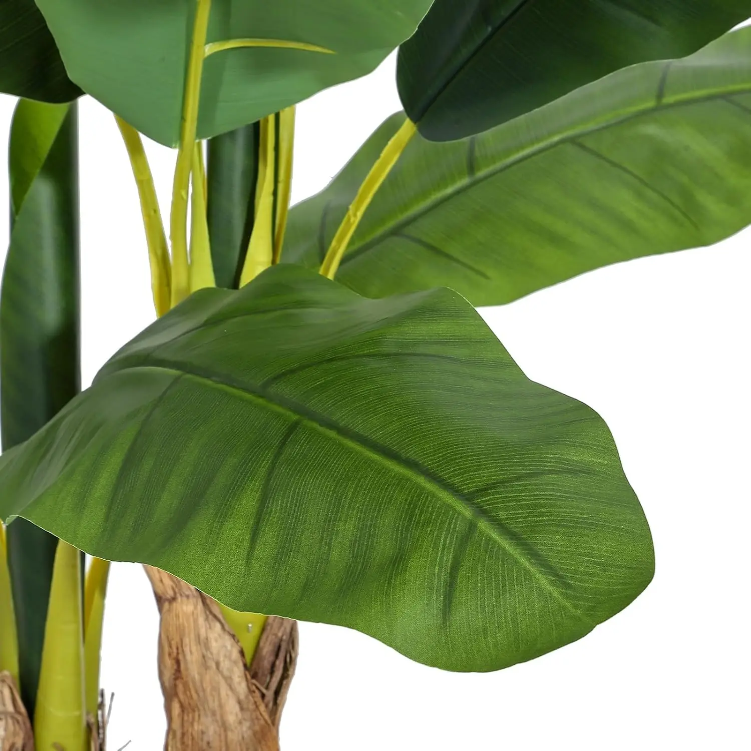 Künstlicher Bananenbaum 150cm Künstliche Bananenblätter mit Grauem Übertopf Künstliche Pflanze für Innen- und Außendekoration – Detail 22