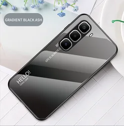 Gradient Tempered Glass Protective Glossy Case for Infinix Note 40X 5G (Gray)