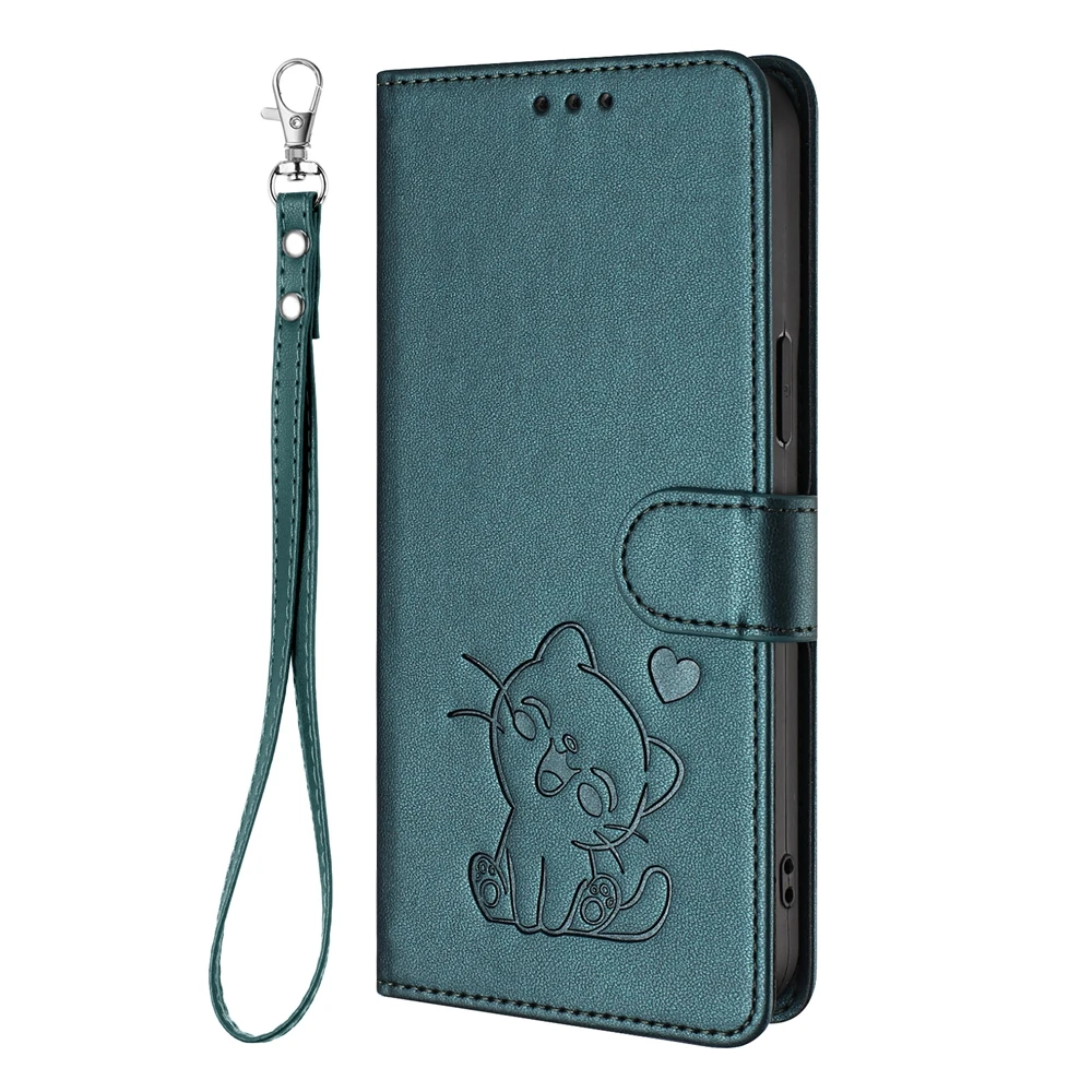 Nubia Neo 3 5G Leather Wallet Flip Phone Case with Kawaii Cat Design
