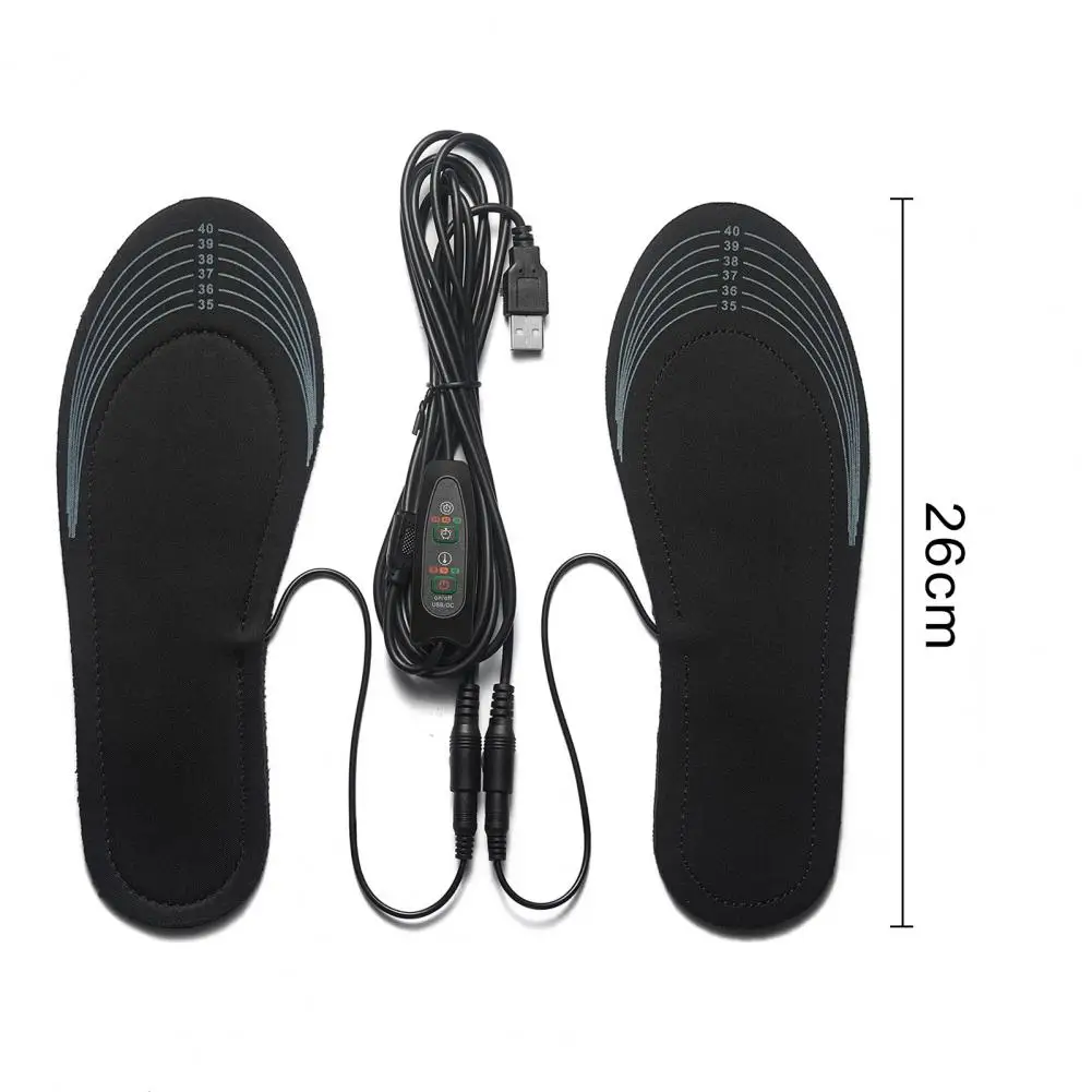 Heated Shoe Insoles Usb Rechargeable Temperature Control for Adults