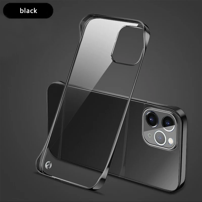 Transparent PC Hard Plating Frameless Phone Case For Iphone 13 Pro Max 12 Mini 11 X XR Xs Max 7 8Plus Borderless Thin Cover Case waterproof phone pouch Cases & Covers