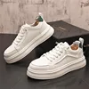 England Style Dress Wedding Party Shoes Comfortable Light Breathable Vulcanized Platform Leather Casual Sneakers T76 5