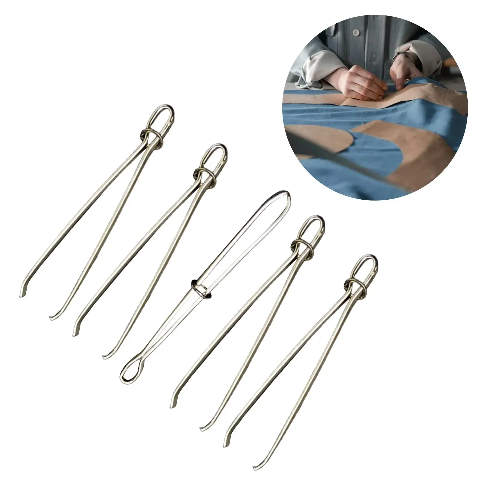 4pcs Bodkin Needles, Elastic Cord Rope Threader Stainless Steel Self  Locking Tweezers Clip 78mm for Waist Band Craft Easy Pull Sewing Tool